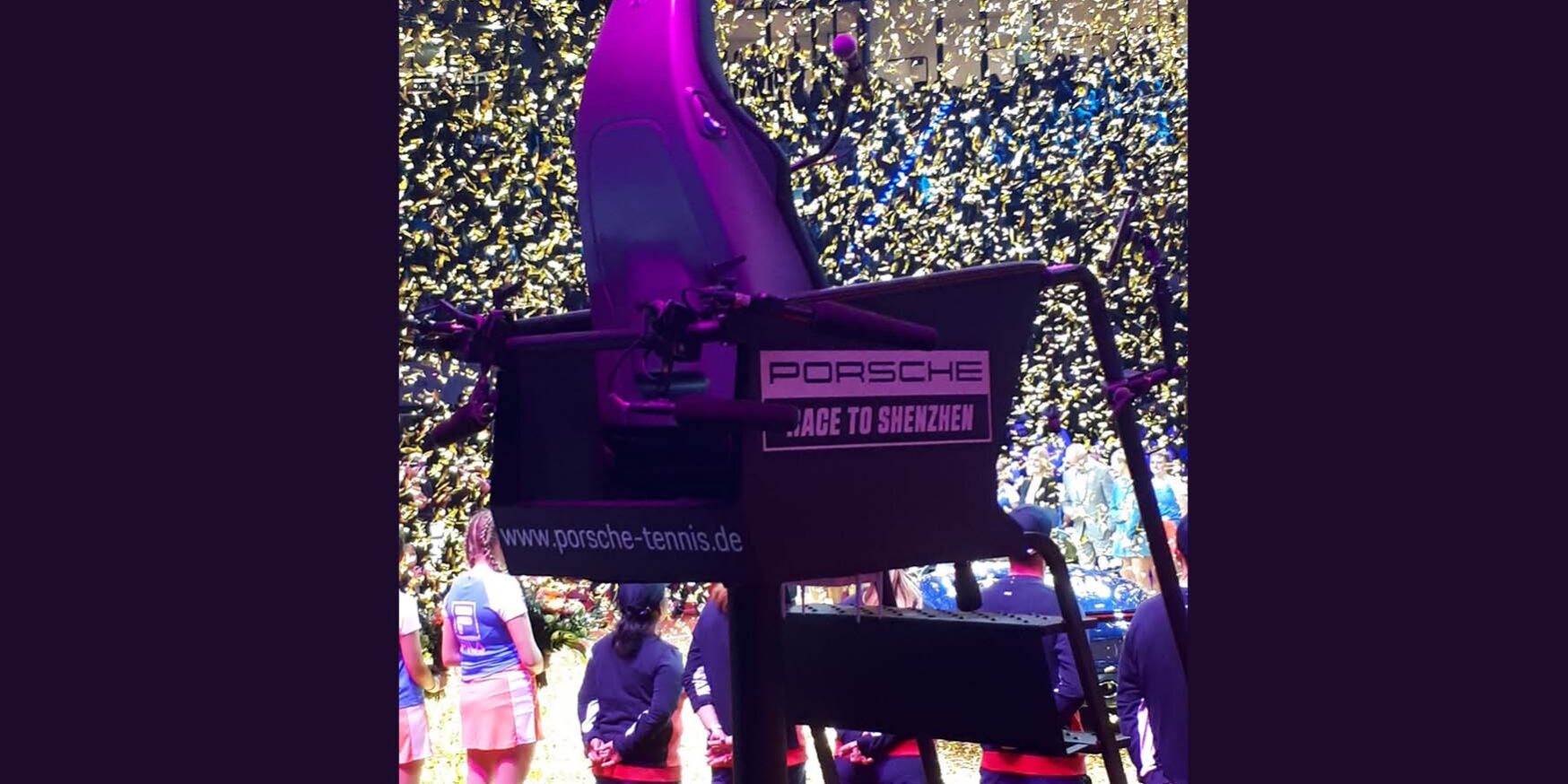 Shenzen_main Schiedsrichterstuhl Porsche Tennis